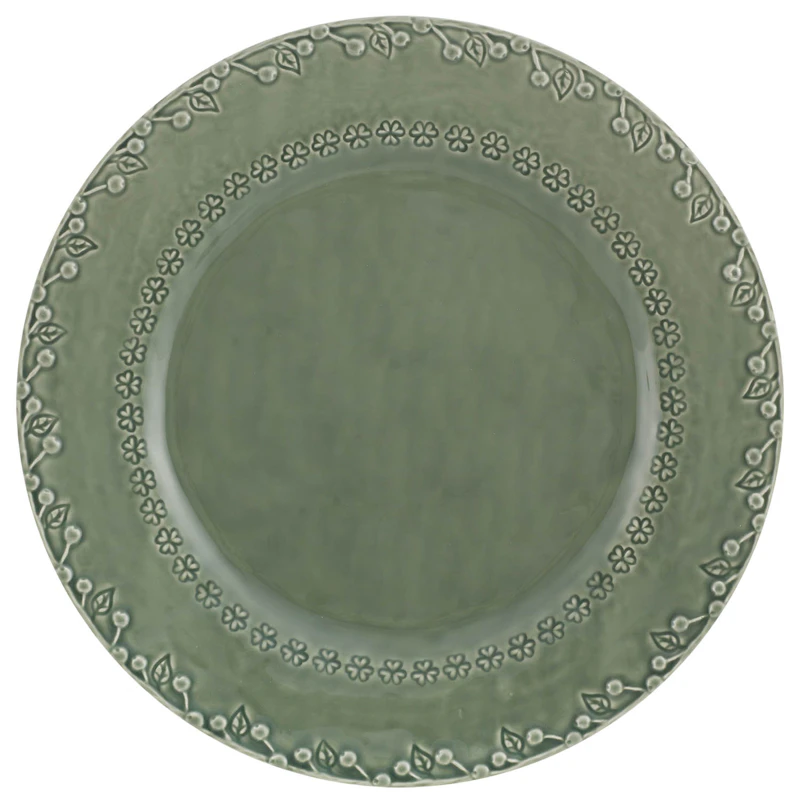 Flora Dinner Plate 29 cm, Grey