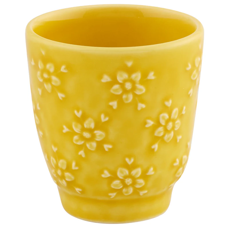 Flora Mug 10 cl, Yellow