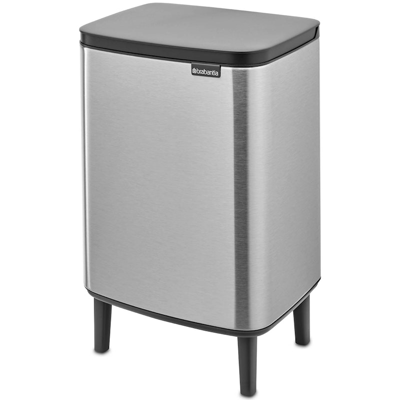 Bo Paper Bin With Leg 12 L, Brushed Steel