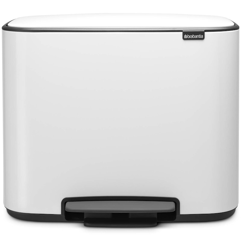 Bo Pedal Bin 3 x 11L, White