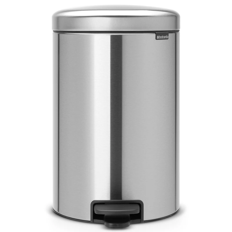 NewIcon Pedal Bin 20L, Matt Steel