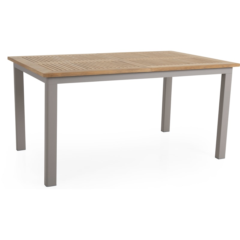 Lyon Dining Table 152-210x92, Teak/Khaki