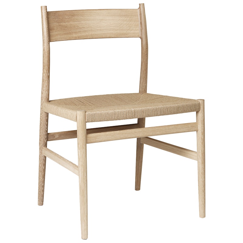 Arv Chair With Woven Seat, White Pigmented Oak