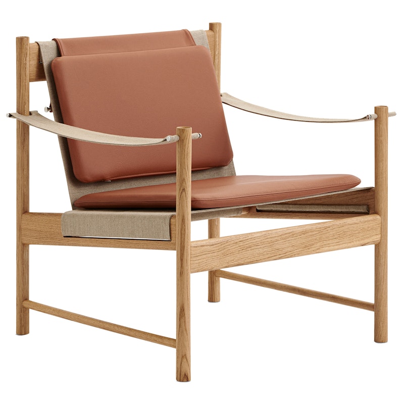 HB Lounge Chair, Oiled Oak / Leather