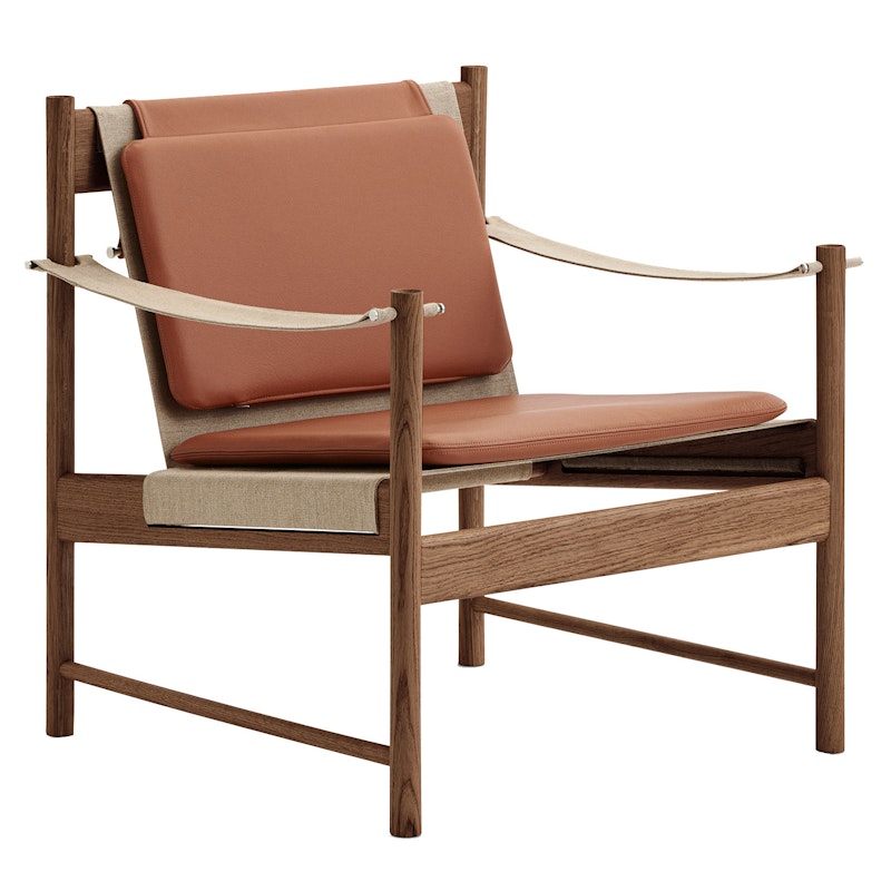 HB Lounge Chair, Fumed Oak / Leather