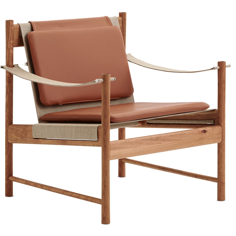 HB Lounge Chair, Cherry Tree Wood / Leather