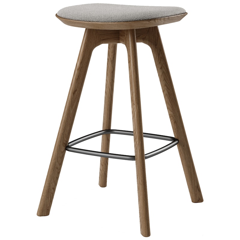 Pauline Bar Stool 65 cm, Fumed Oak / Hallingdal Grey