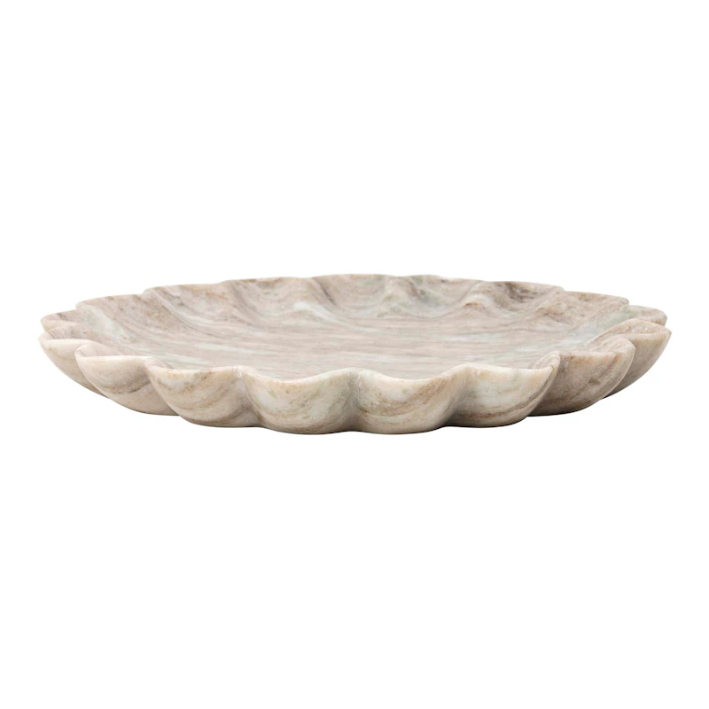 Amelia Deco Plate, Brown Marble