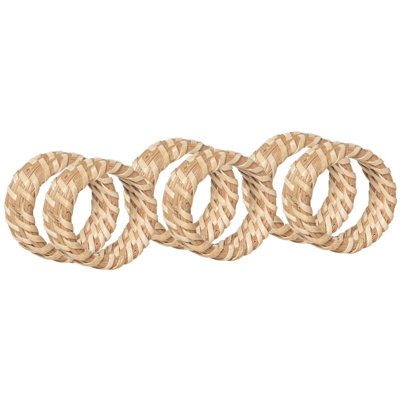 Gaia Napkin Rings 6-pack, Rattan
