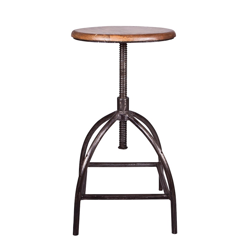 Sire Stool, Black/Wood