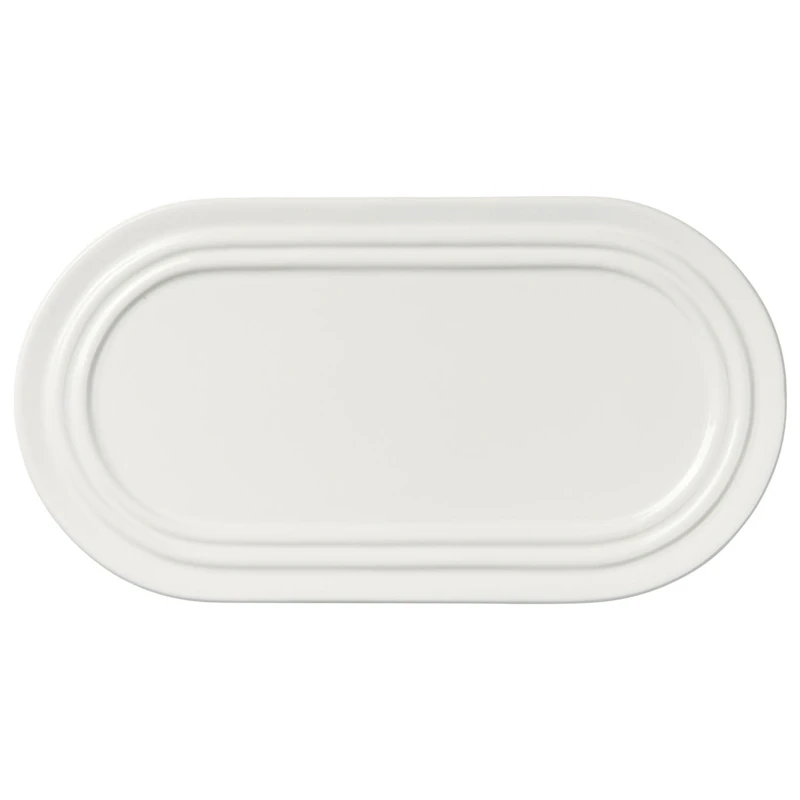 Stevns Oval Plate Chalk White, 27,5 cm