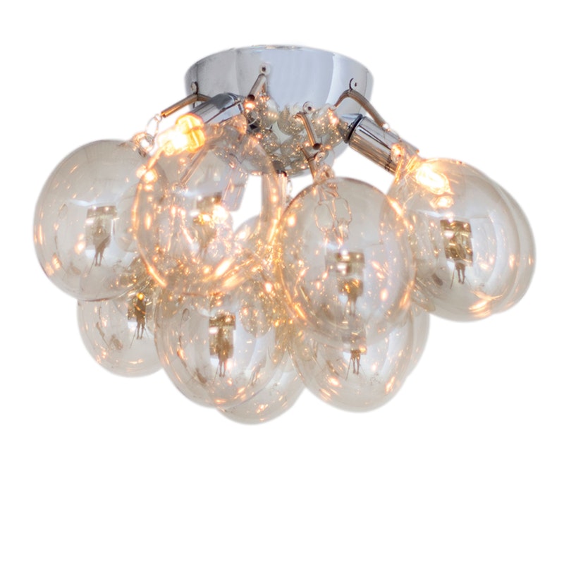 Gross Ceiling Lamp, Amber/Metal