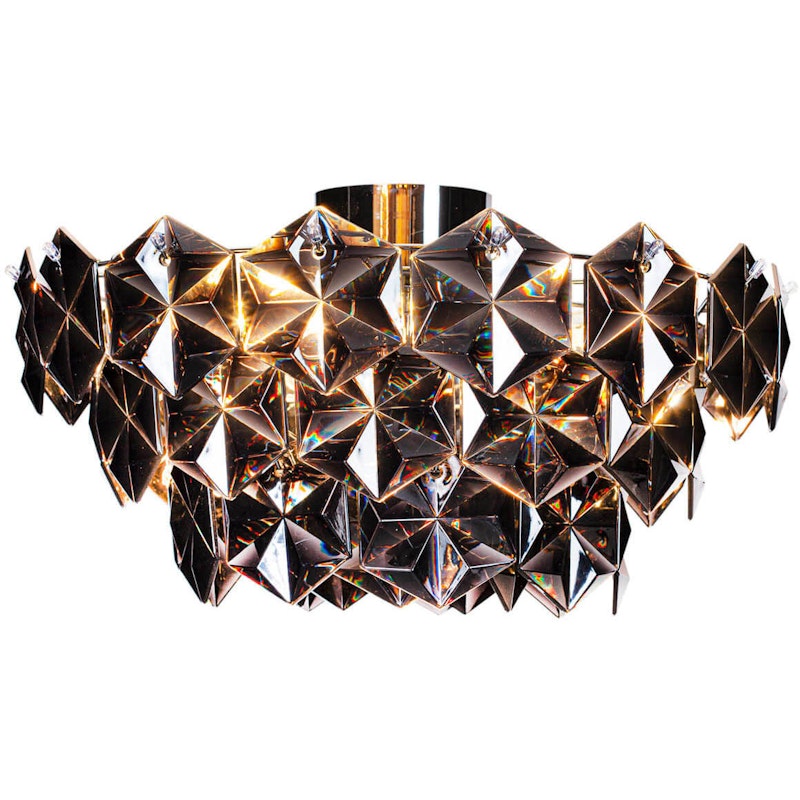 Monarque Flush Ceiling Light 50 cm, Black