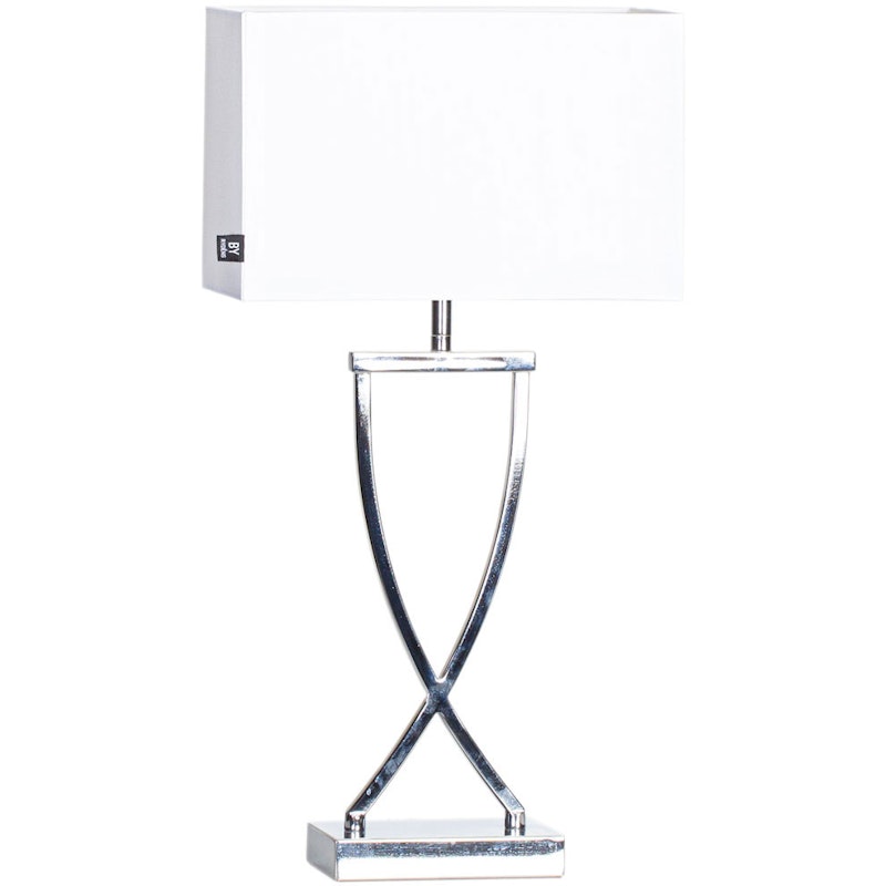 Omega Table Lamp 52 cm, Chrome / White
