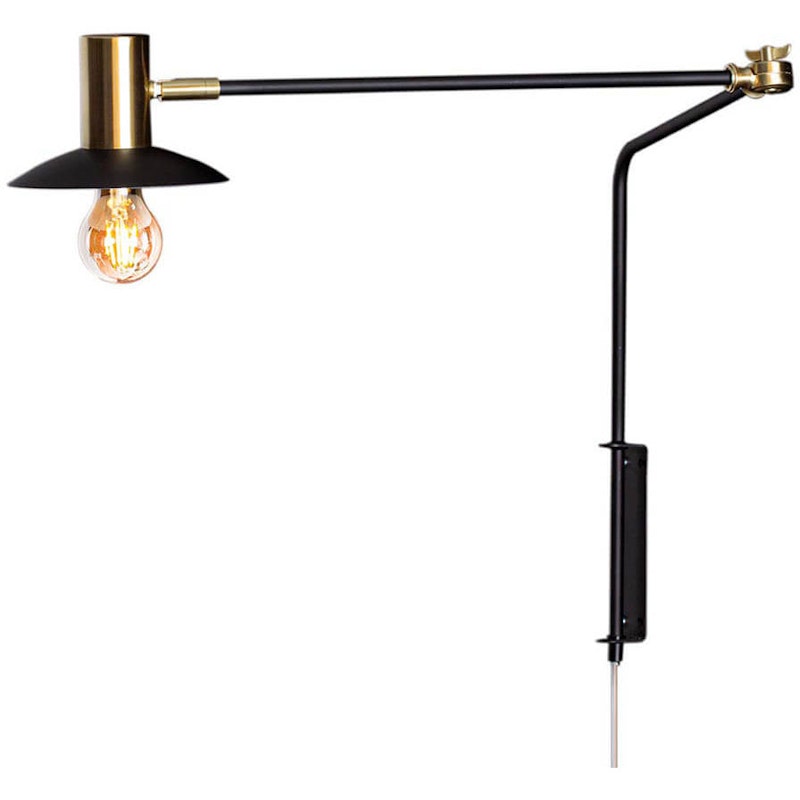 Quinn Wall Lamp Long, Matt Black