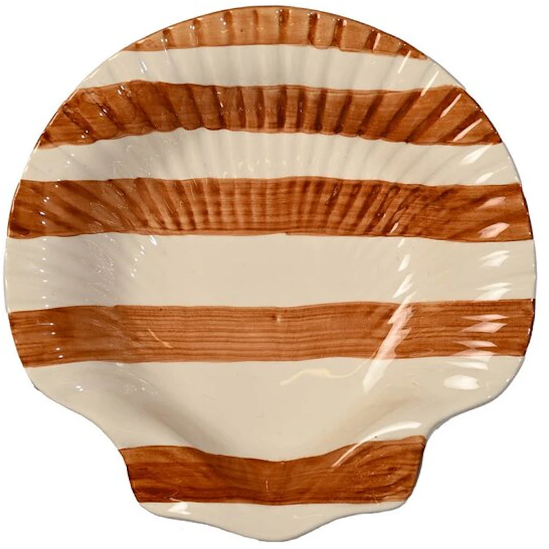 Armona Plate 23,5 cm, White / Light Brown
