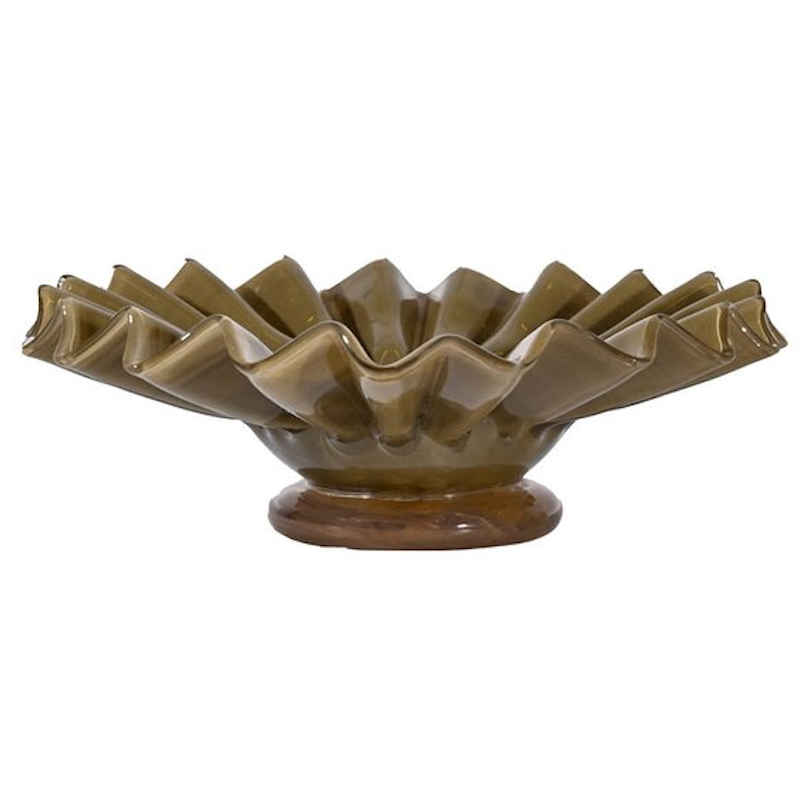 Lori Bowl 18 cm, Green / Beige
