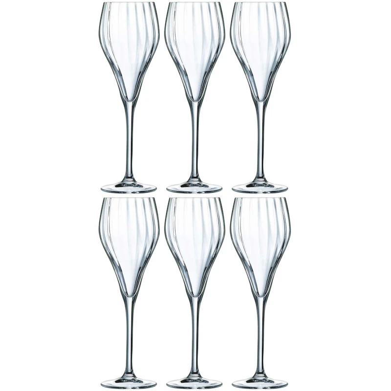 Symétrie Champagne Glass 16 cl Transparent, 6-pack