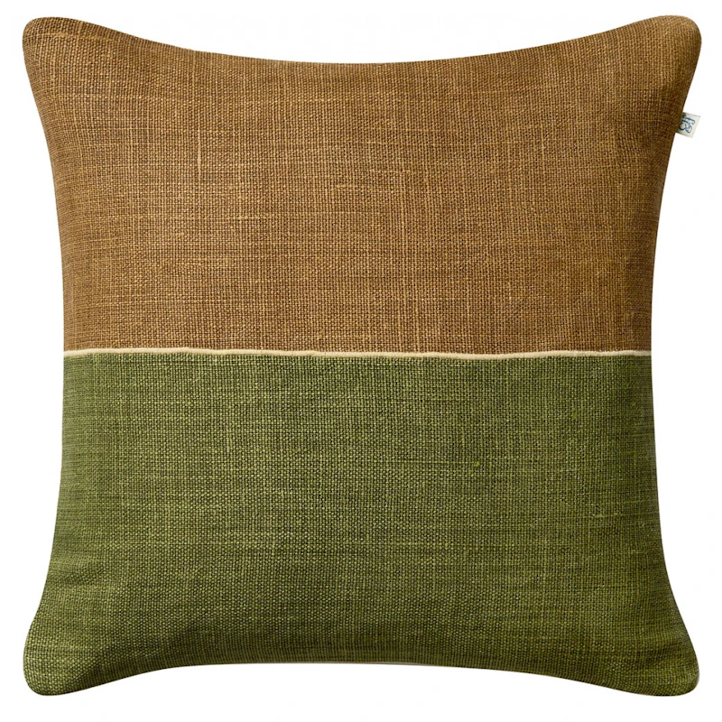 Amol Cushion Cover 50x50 cm, Taupe / Cactus Green