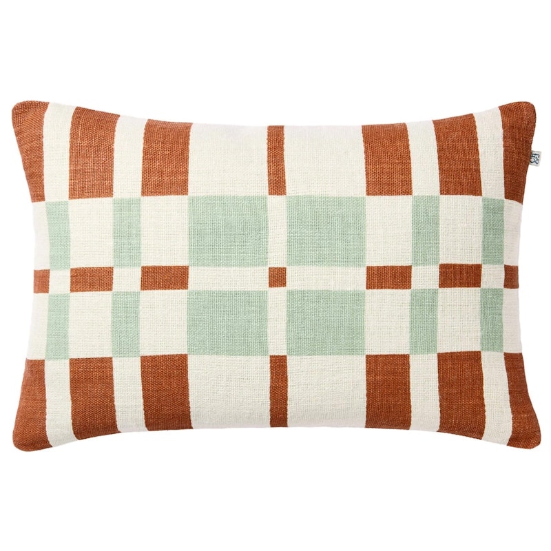 Avi Cushion Cover 40x60 cm, Aqua / Apricot Orange