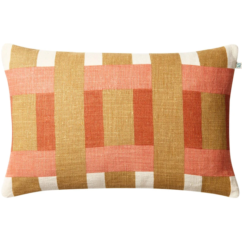 Benaras Cushion Cover 50x50 cm, Apricot Orange / Khaki
