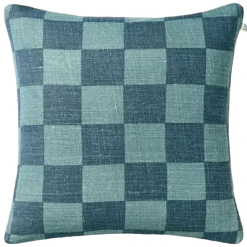 Buffalo Check Cushion Cover 50x50 cm, Sky Blue / Palace Blue