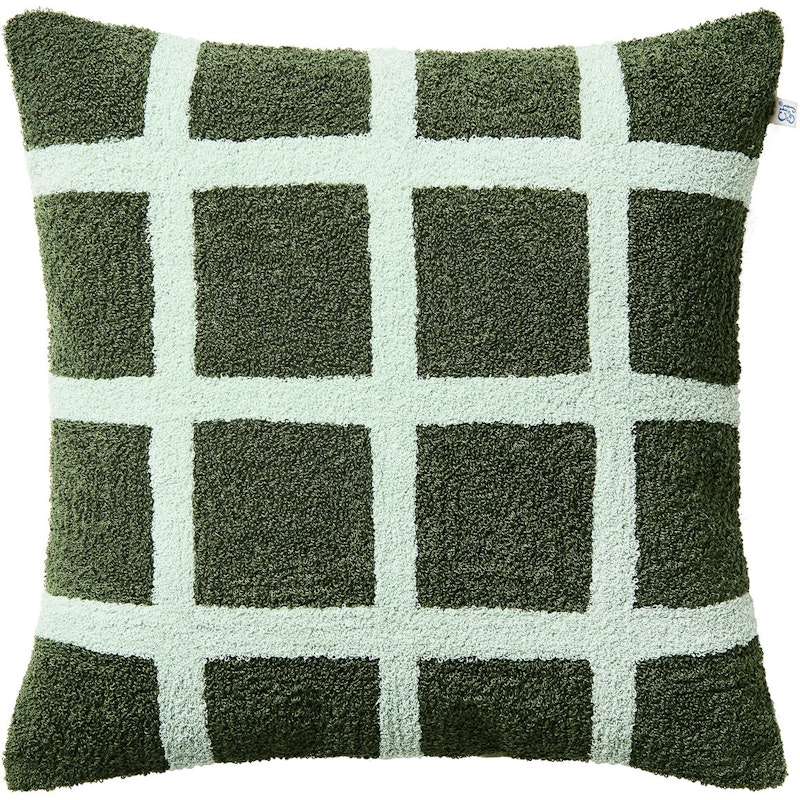 Check Cushion Cover 50x50 cm, Cactus Green / Aqua