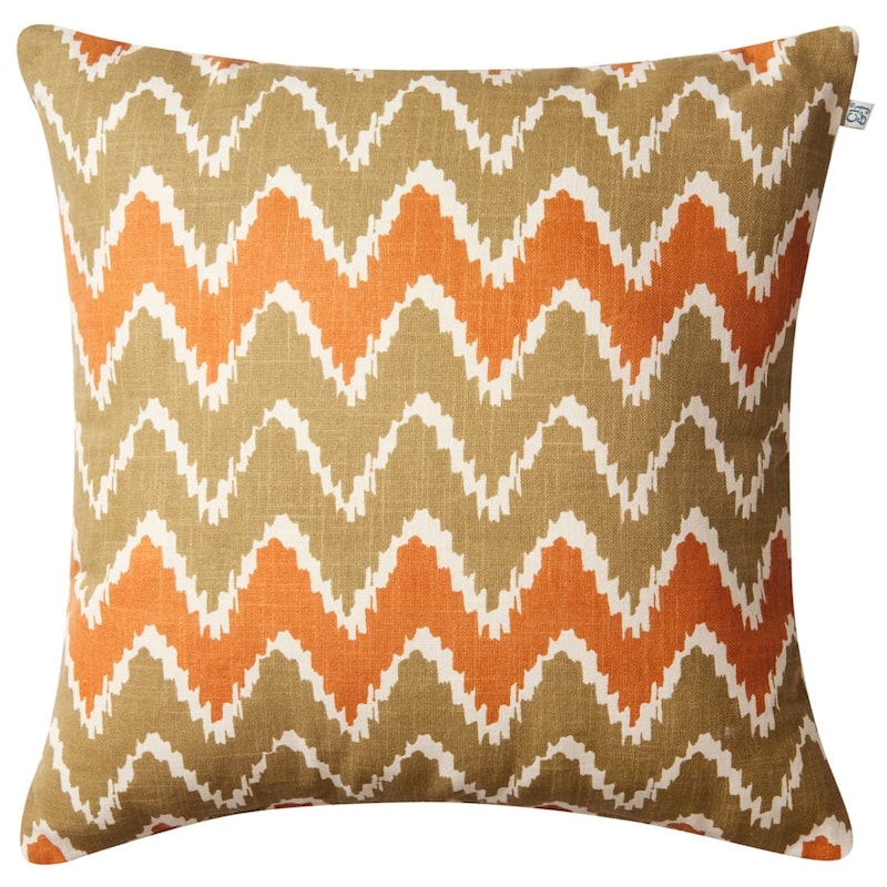 Ikat Bangalore Cushion 50x50 cm, Beige/Apricot Orange
