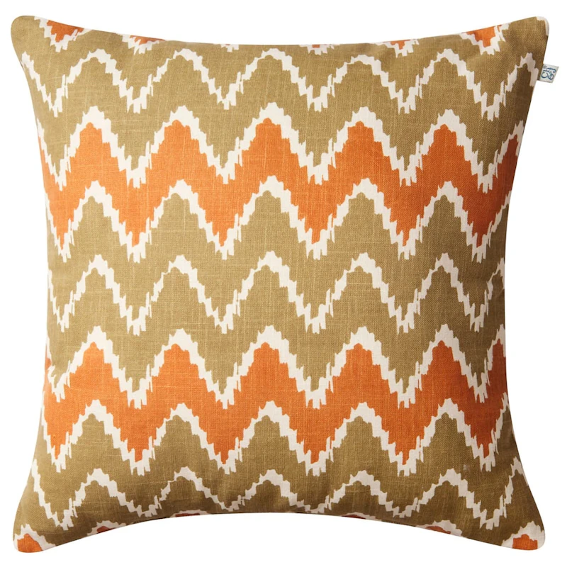 Ikat Bangalore Cushion 50x50 cm, Beige/Apricot Orange