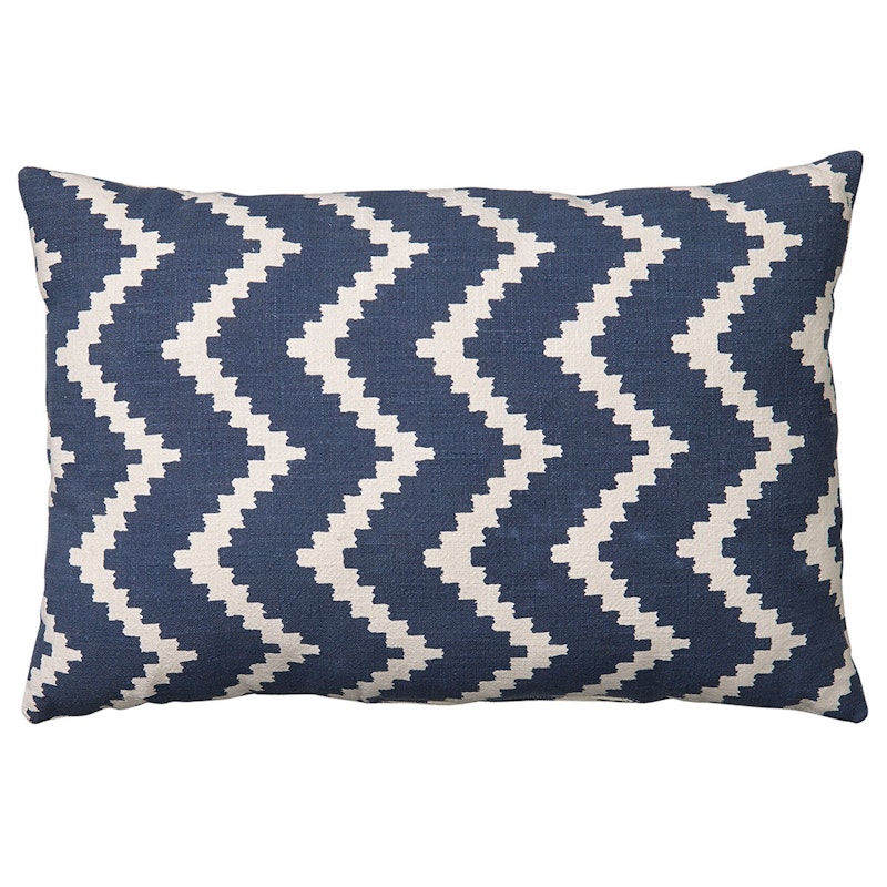 Ikat Sema Cushion 40x60 cm Outdoor, Blue / Off-white