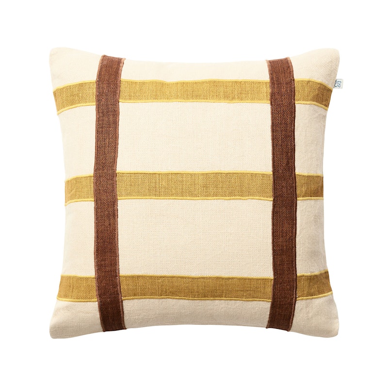 Kiran Cushion Cover 50x50 cm, Taupe/Spicy Yellow