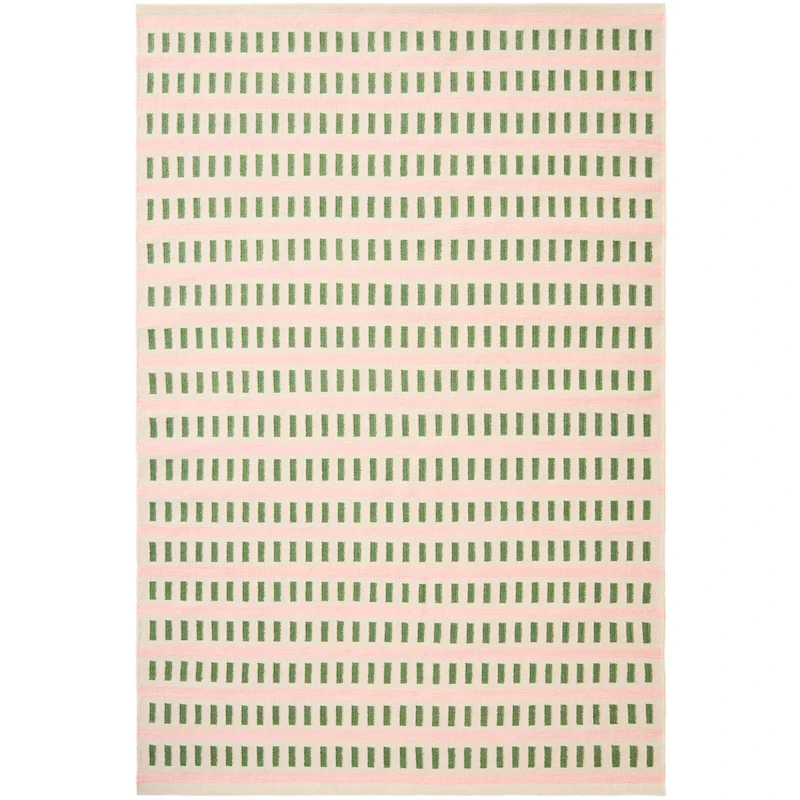Ladakh Wool Rug 180x270 cm, Cactus Green / Dusty Pink