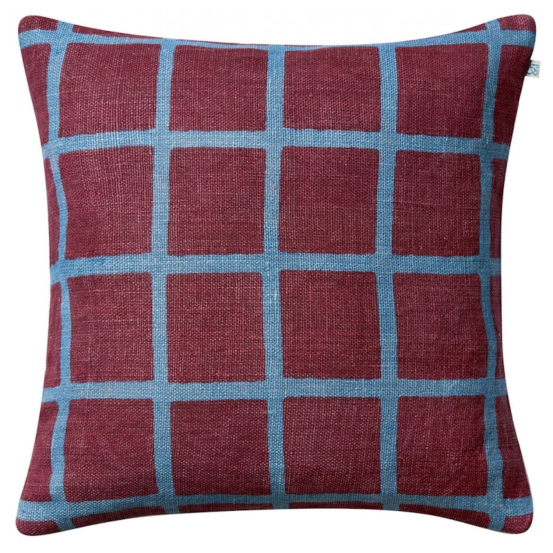 Mela Cushion Cover 50x50 cm, Ruby / Dusty Blue