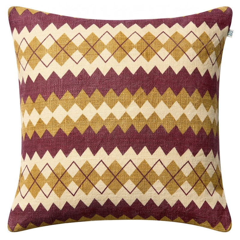 Nisha Cushion Cover 50x50 cm, Masala Yellow / Ruby