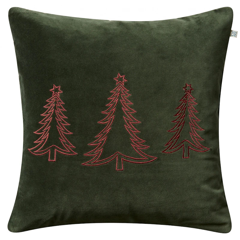 Pine Tree Cushion Cover 50x50 cm, Forest Green