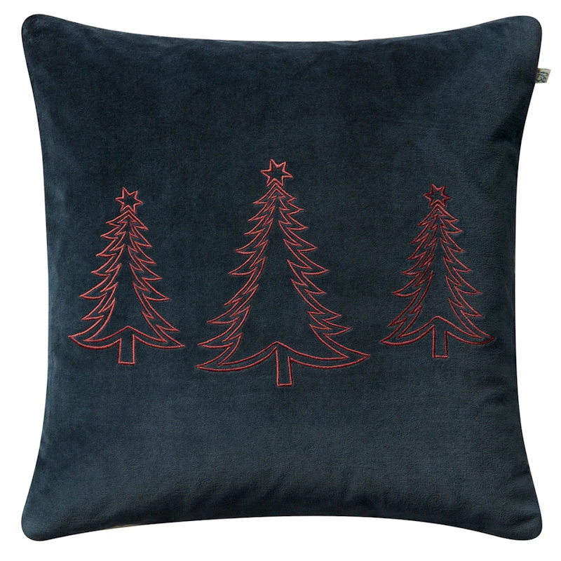 Pine Tree Cushion Cover 50x50 cm, Sea Blue