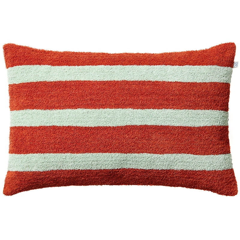 Stripe Cushion Cover 40x60 cm, Apricot Orange / Aqua