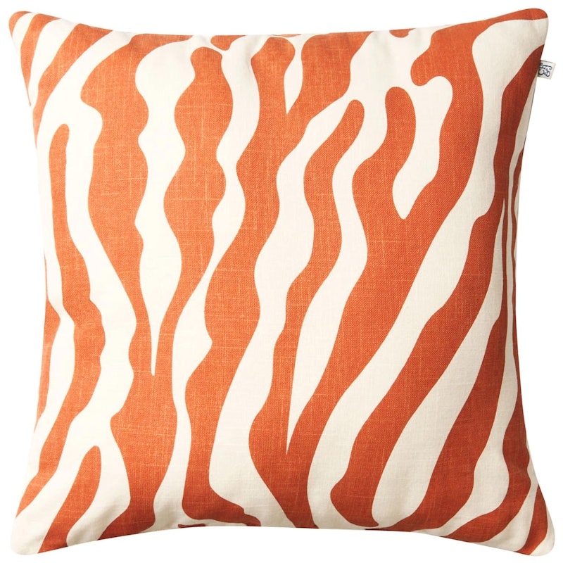 Zebra Cushion 50x50 cm, Orange/Off-white