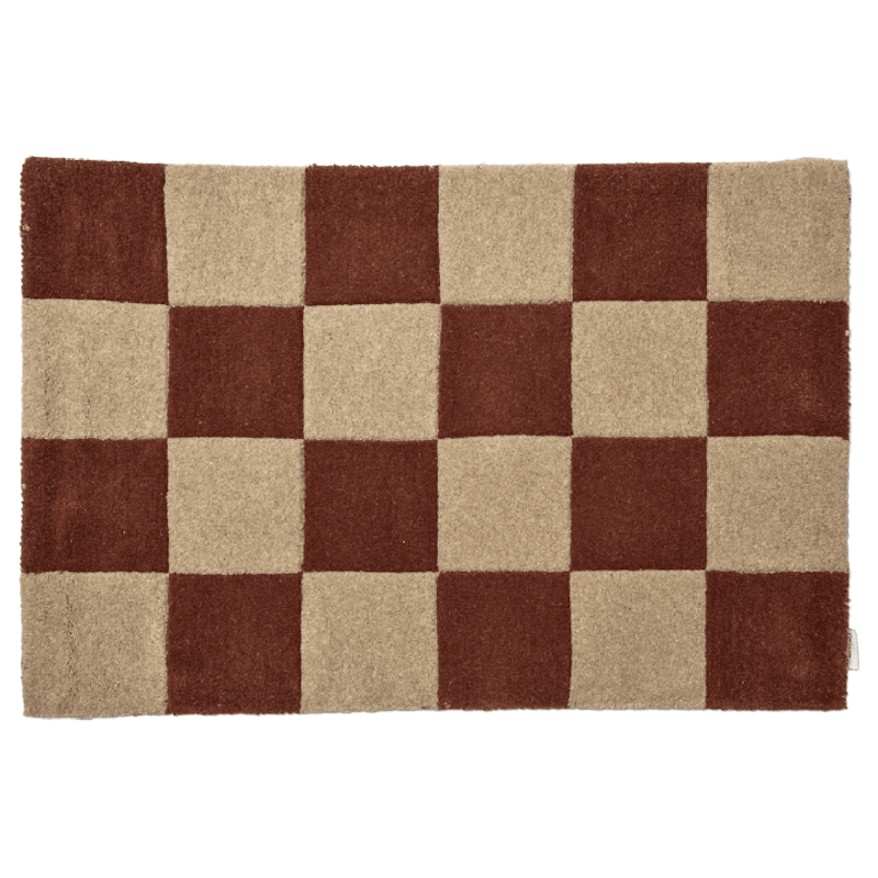 Square Door Mat 60x90 cm, Terracotta / Natural