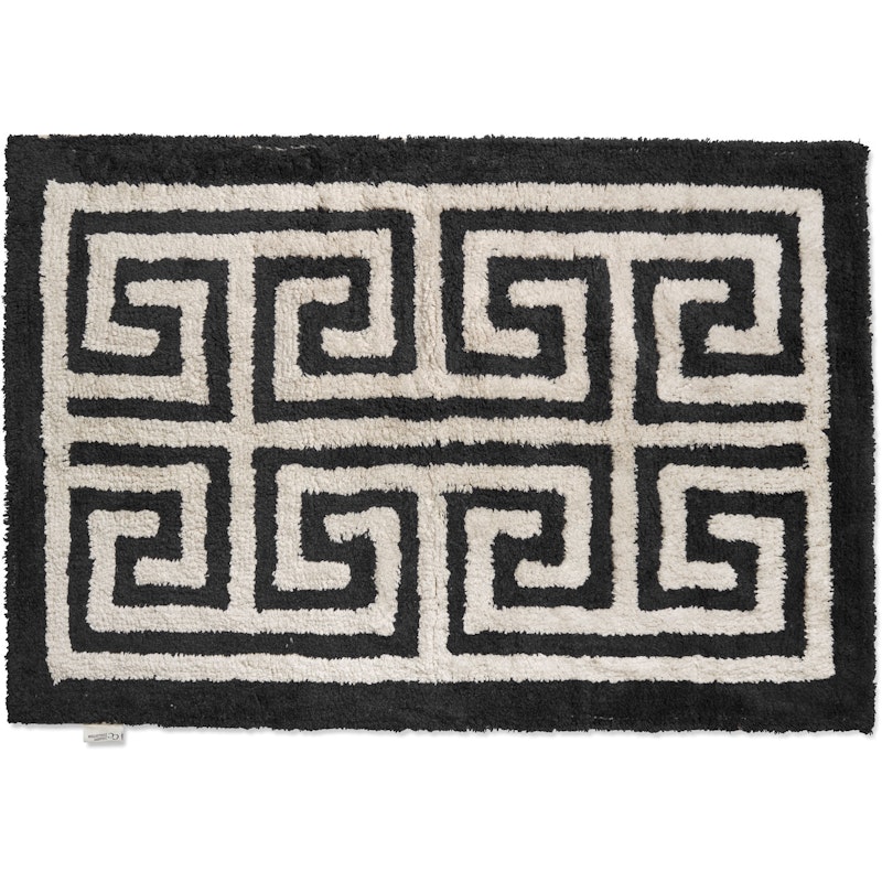 Entrance Bathroom Rug 60x90 cm, Black/White