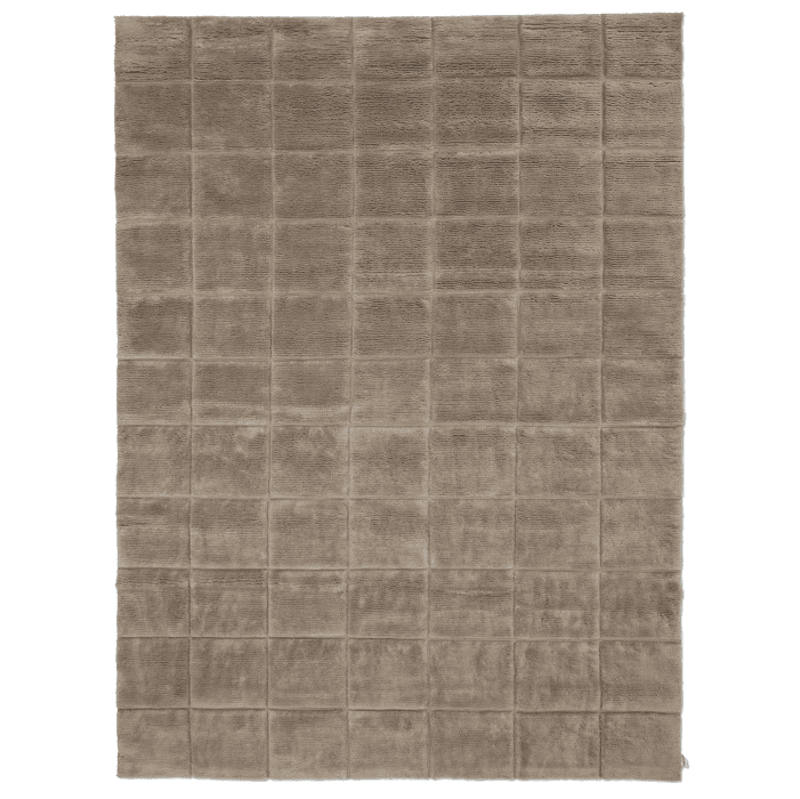 Grid Wool Rug 170x230 cm, Chocolate
