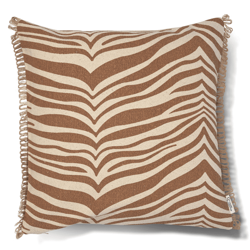 Zebra Cushion 50x50 cm, Glazed Ginger