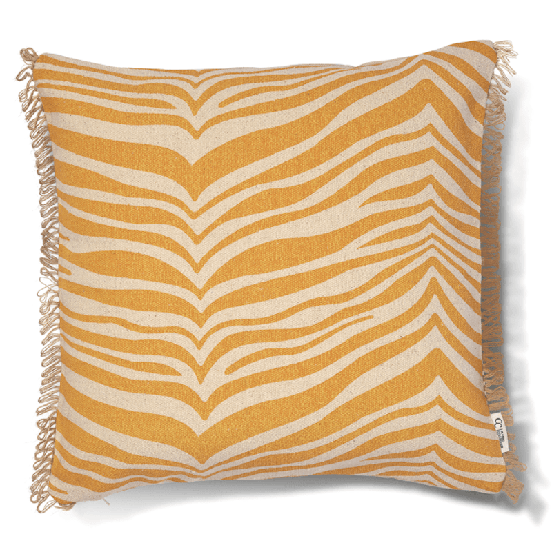 Zebra Cushion 50x50 cm, Yellow