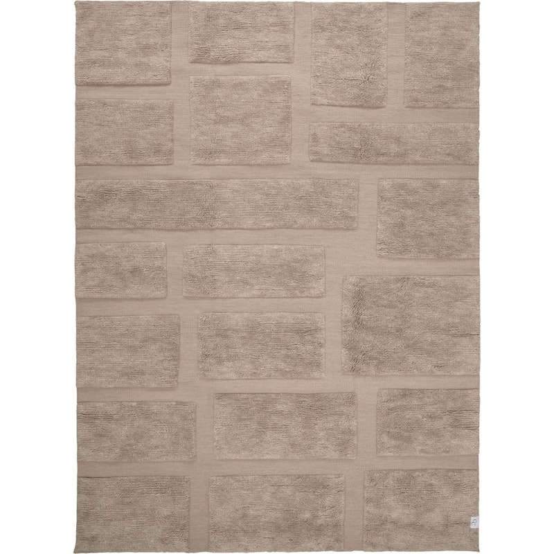 Bricks Rug 250x350 cm, Beige