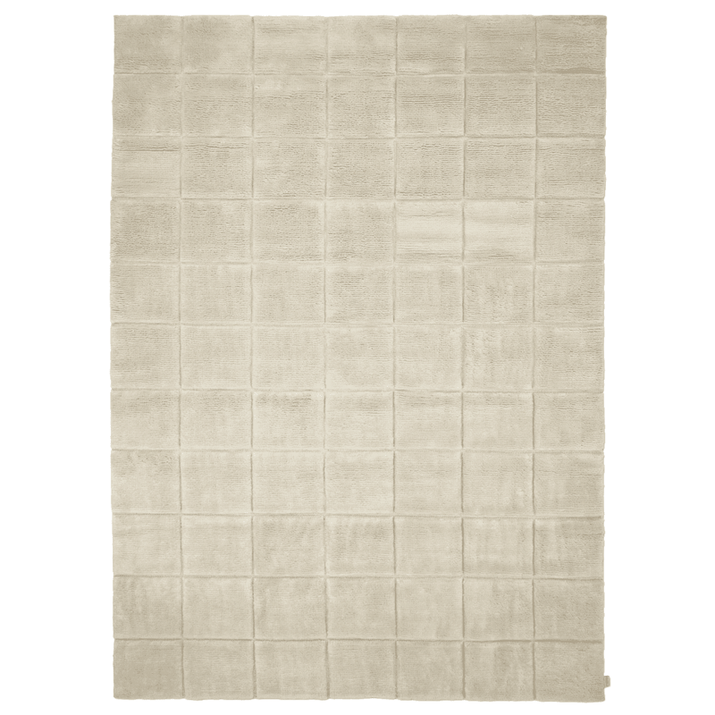 Grid Wool Rug 250x350 cm, Ivory
