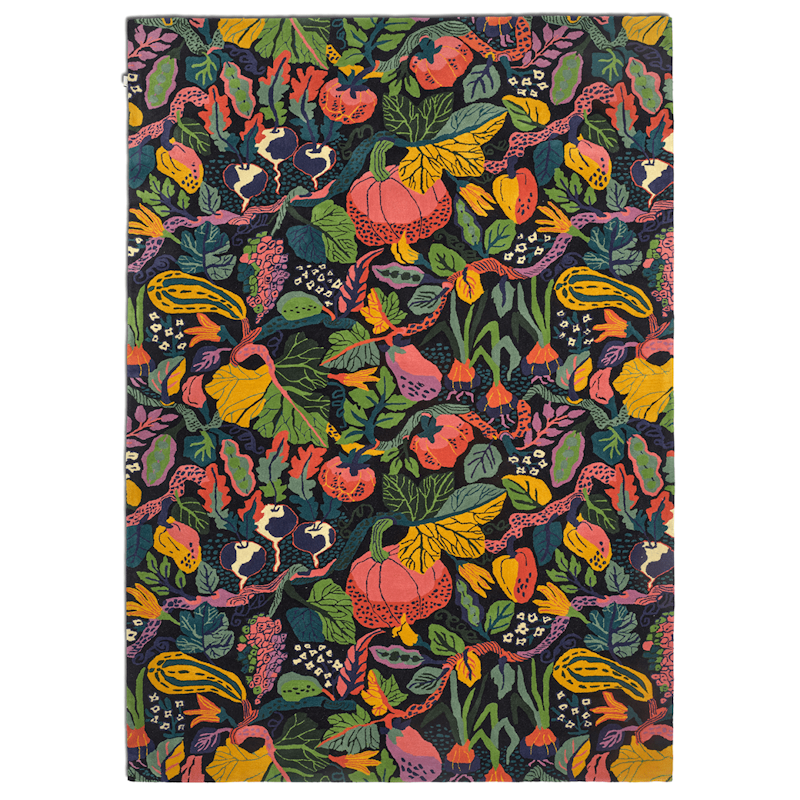 Heritage Garden Wool Rug Charcoal, 200x300 cm
