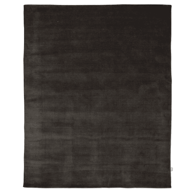 Solid Wool Rug 250x350 cm, Charcoal