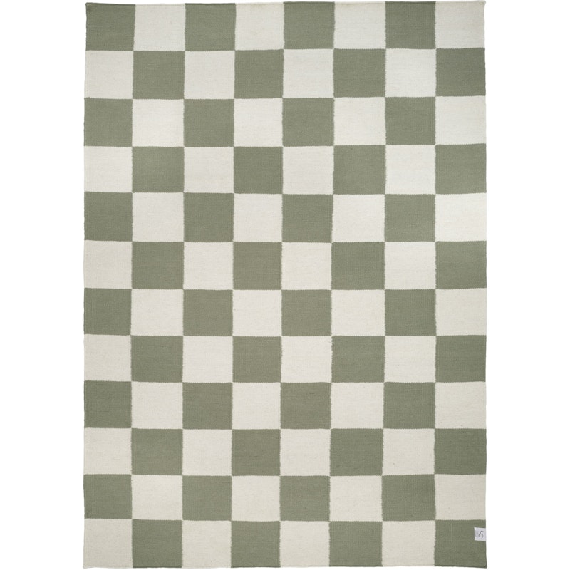 Square Rug 250x350 cm, White/Green