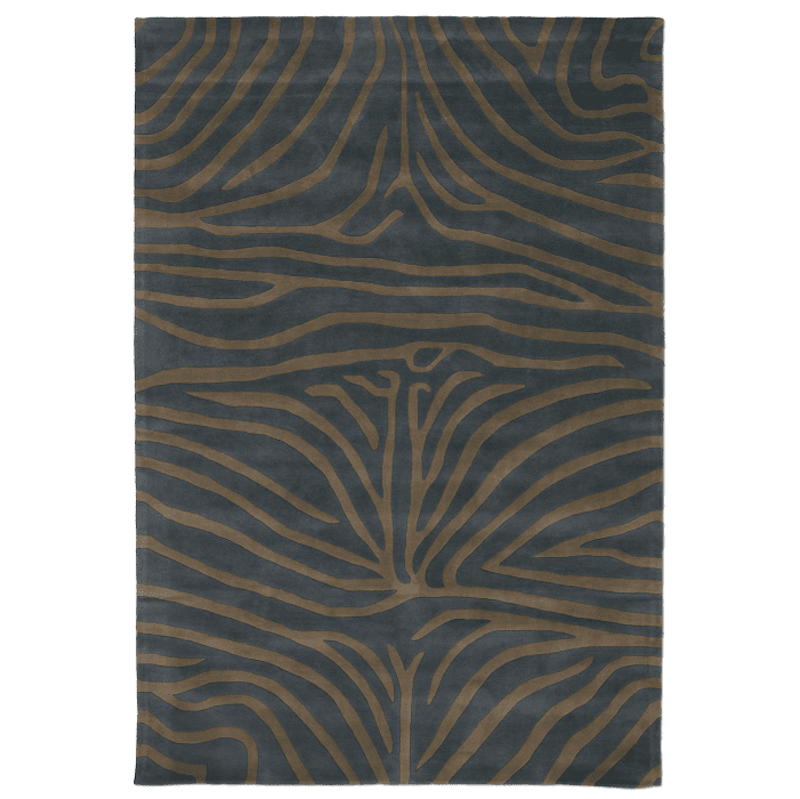 Zebra Wool Rug 250x350 cm, Horizon Blue