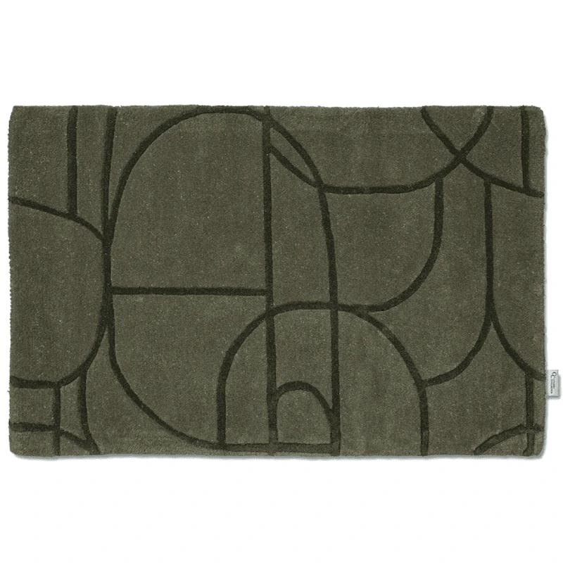 Modern Abstract Door Mat 60x90 cm, Green
